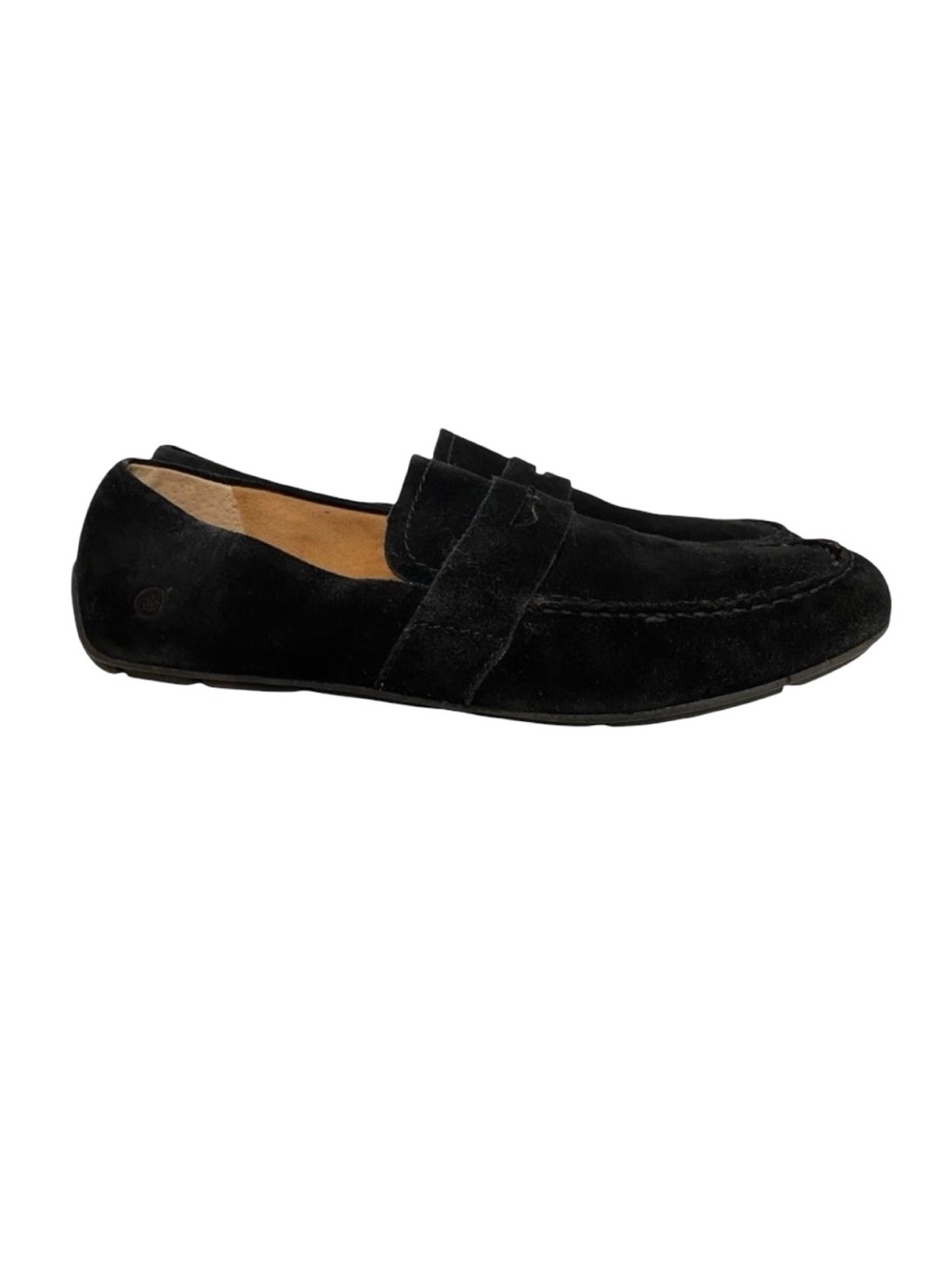 Born Suede Loafers Mens Size 11 Black Shoes Leather Slides Slip On Shoes